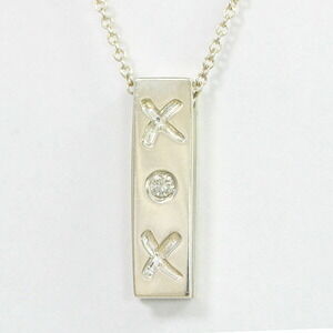 Tiffany Co Paloma Picasso Kiss Bar Necklace Diamond Silver Accessories